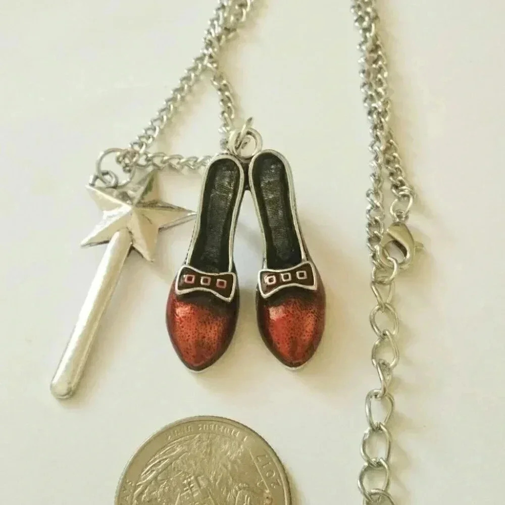Wizard Of Oz DOROTHY Slipper charm Necklace